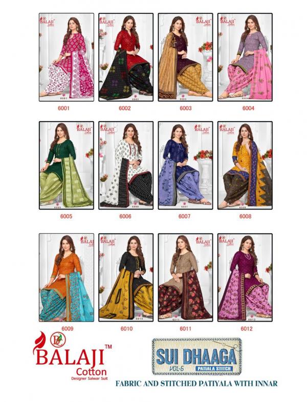 Balaji Sui Dhaga Vol-6 Cotton Dress Material 